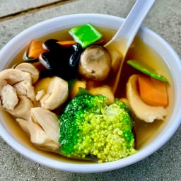 Shredded Chicken & Mushroom Soup